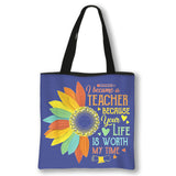 Cute Teacher Totes [BRIGHT, COLORFUL AND A LARGE SIZE]