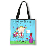 Cute Teacher Totes [BRIGHT, COLORFUL AND A LARGE SIZE]