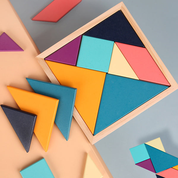 Bright Colorful Tangram Mathematical Puzzle [IMAGINE ALL THE POSSIBILITIES]