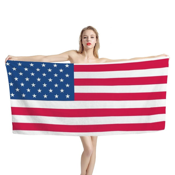 USA Flag Quick Dry Beach Towel